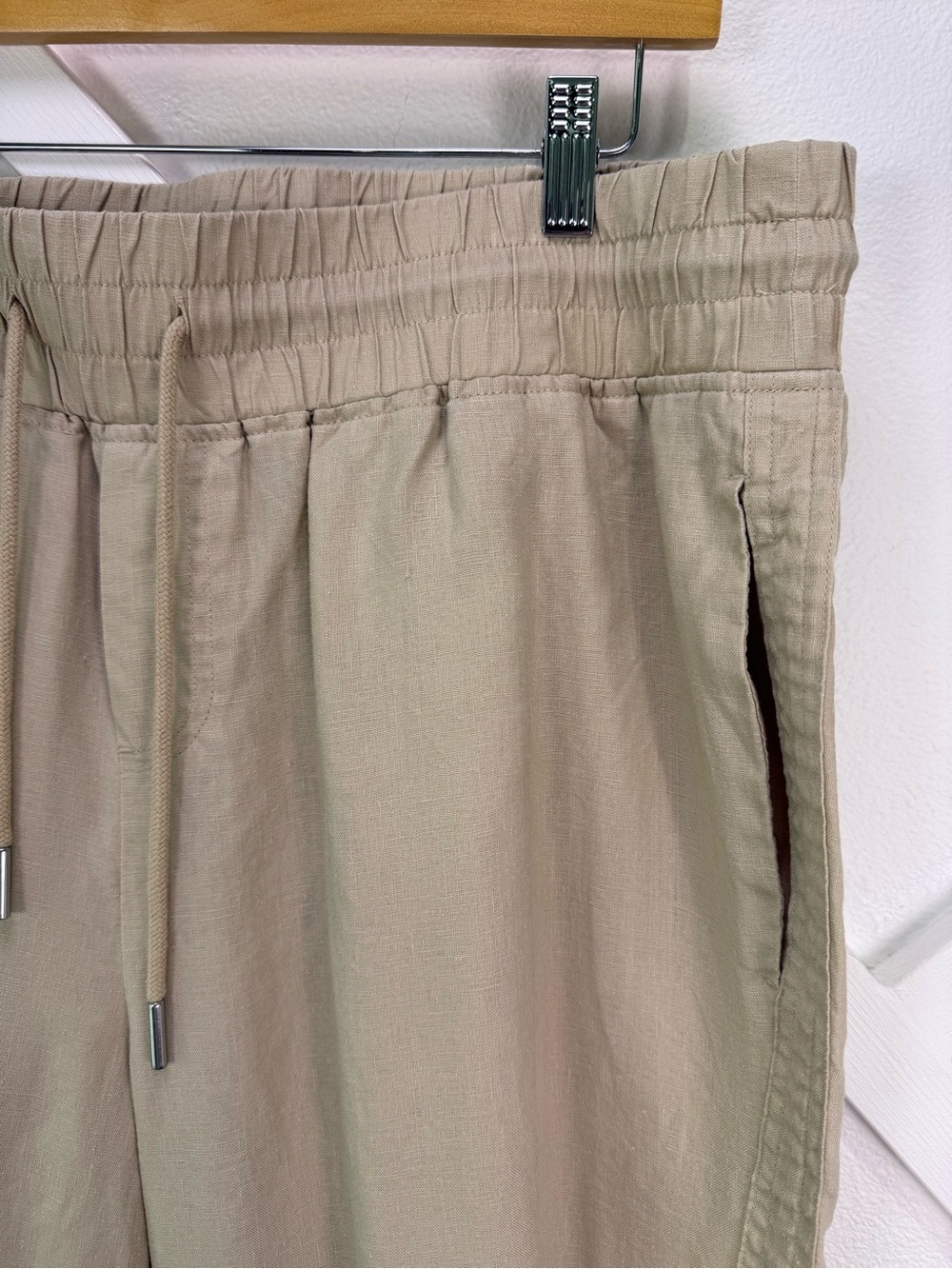 Quince 100% European Linen Wide Leg Pants Tan Size XL - Picture 2 of 8